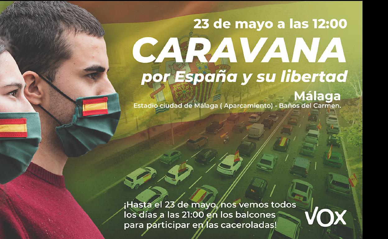 Vox anima a los malague os a unirse el s bado a la caravana por